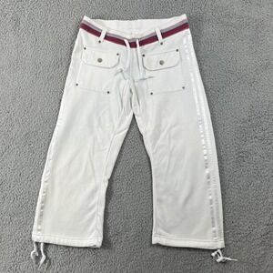 Triple Five Soul Cropped Pants Vintage White Sweatpants Women's XS NWT